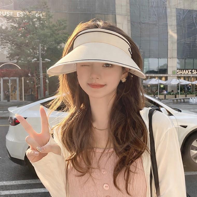 자외선차단 챙넓은 썬캡 여성 돌돌이 모자 DD-13451