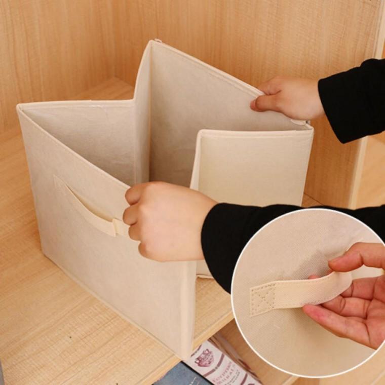 패브릭 폴딩 보관 접이식 부직포 정리함 수납함 박스