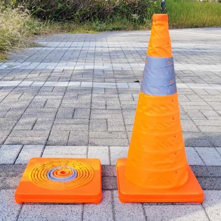 폴딩 라바콘 60CM 도로접이식라바콘 안전꼬깔콘 칼라콘