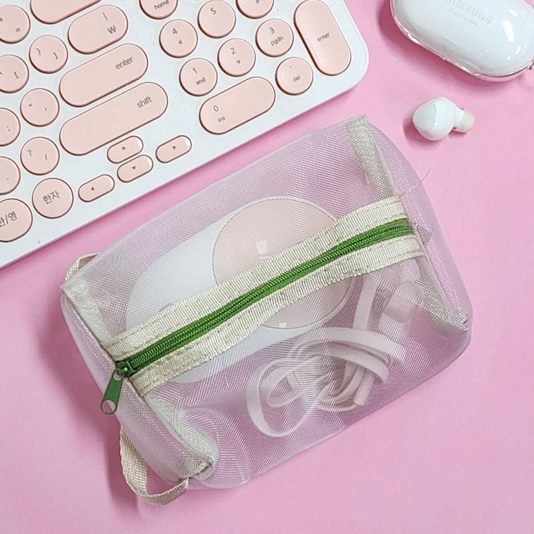 예쁜파우치 메쉬 핸들 파우치 S 이너백