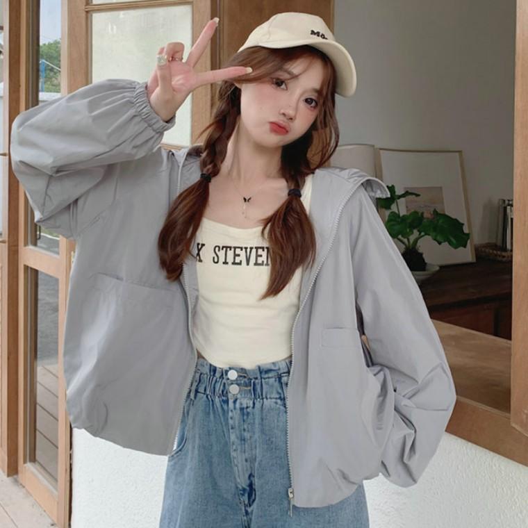 HL] 바람막이 후드티 루즈핏 메쉬안감 재킷 런닝 우의