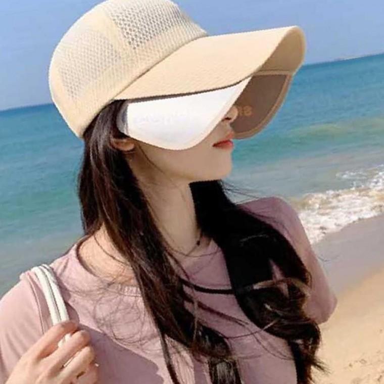 여자 여행 나들이 룩 잘개 메쉬 볼캡 야구 모자 코디