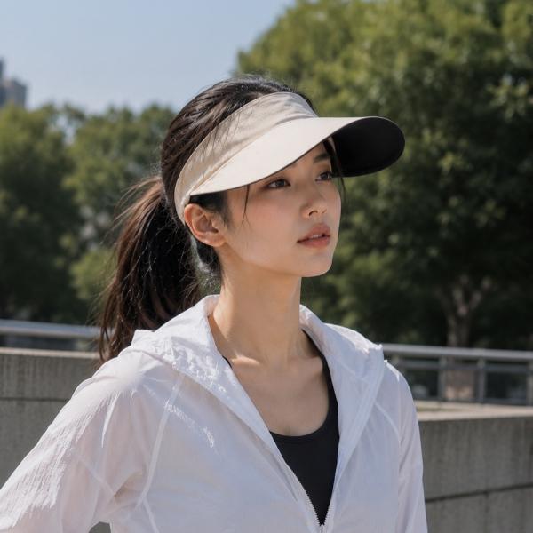 여성 접이식 자외선 차단모