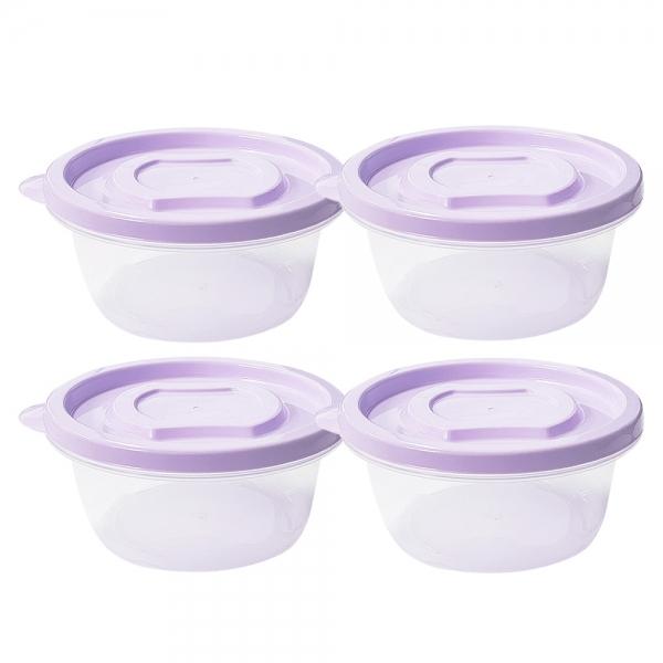 이라이프 튼튼 간편 보관용기 원형 350ml 4개입