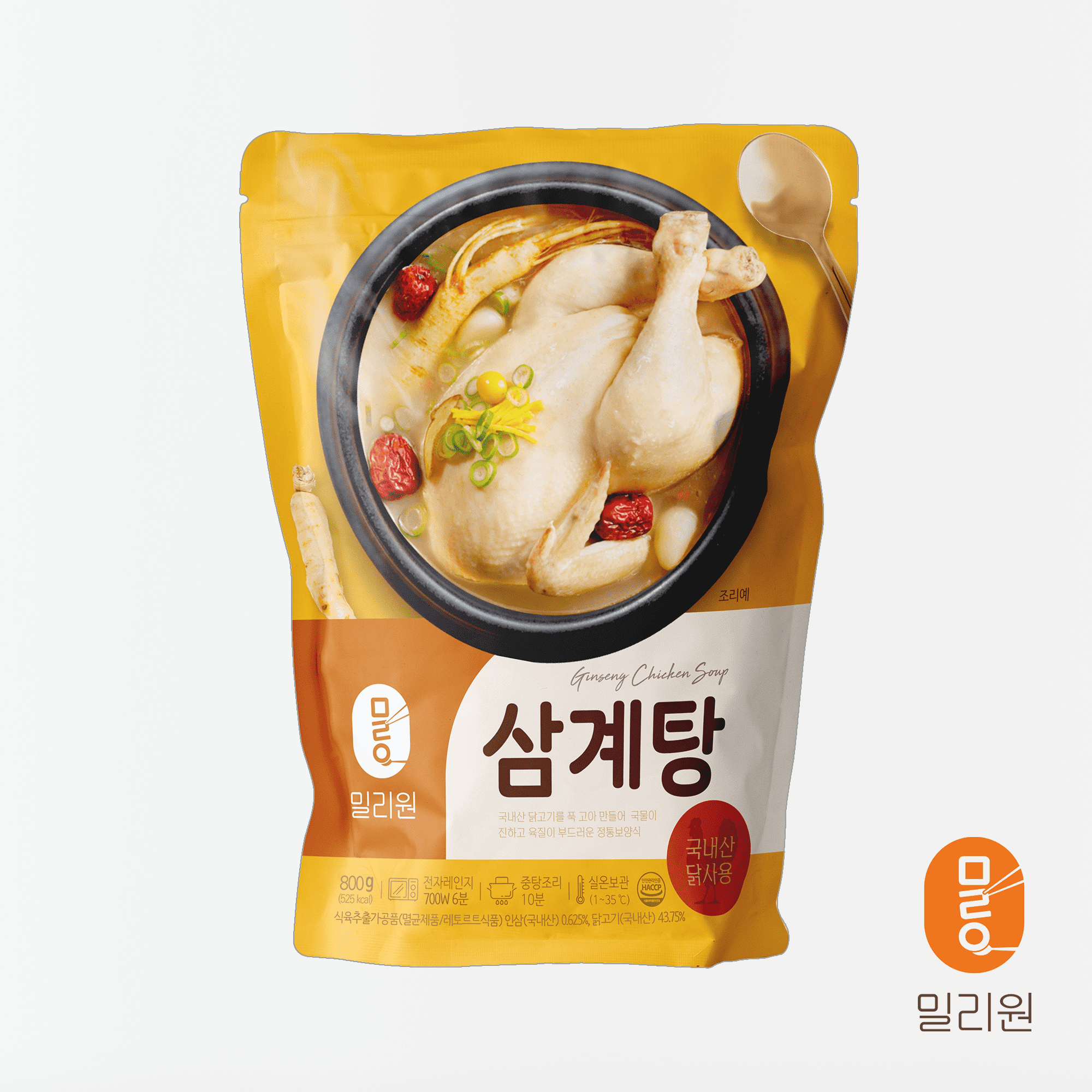 [밀리원] 유황 먹여키운 삼계탕 800g