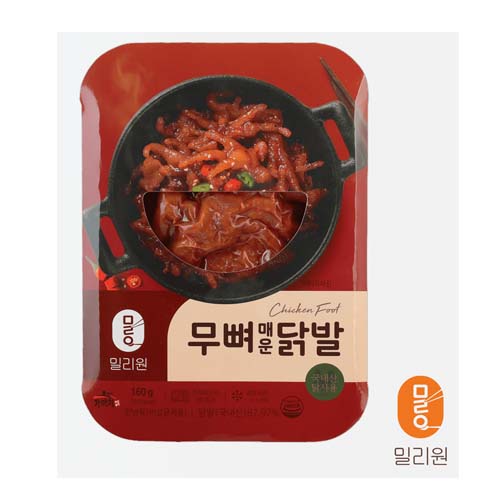 [밀리원] 무뼈매운닭발 160g x 3개