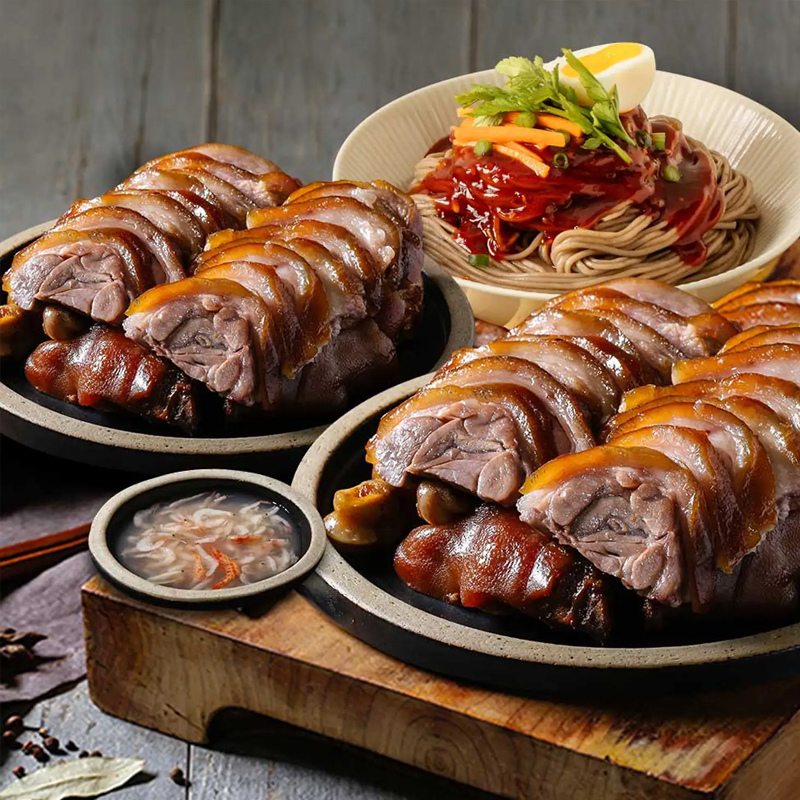 [아빠식당] 푸짐한 냉장 족발세트 (순살족발+비빔막국수+새우젓소스) 외 보쌈/편육세트