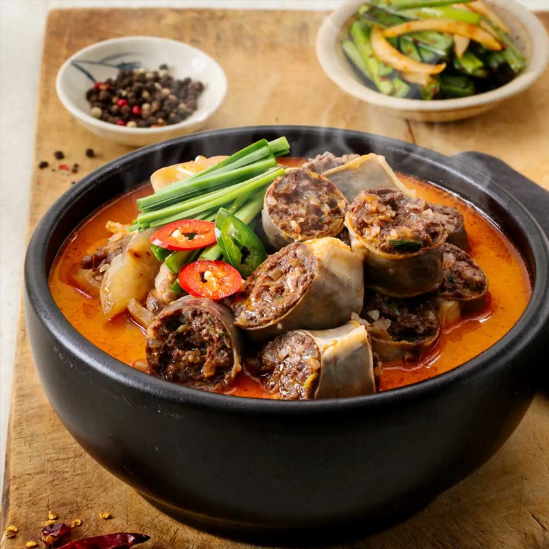 [아빠식당] 국내산 고기순대 얼큰/기본순대국600g 2팩 골라담기