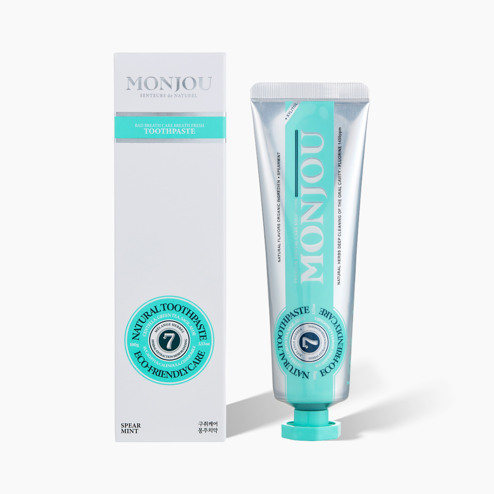 [몽주] 구취케어 브레스 프레쉬 치약 100g 고불소 충치예방 입냄새 케어