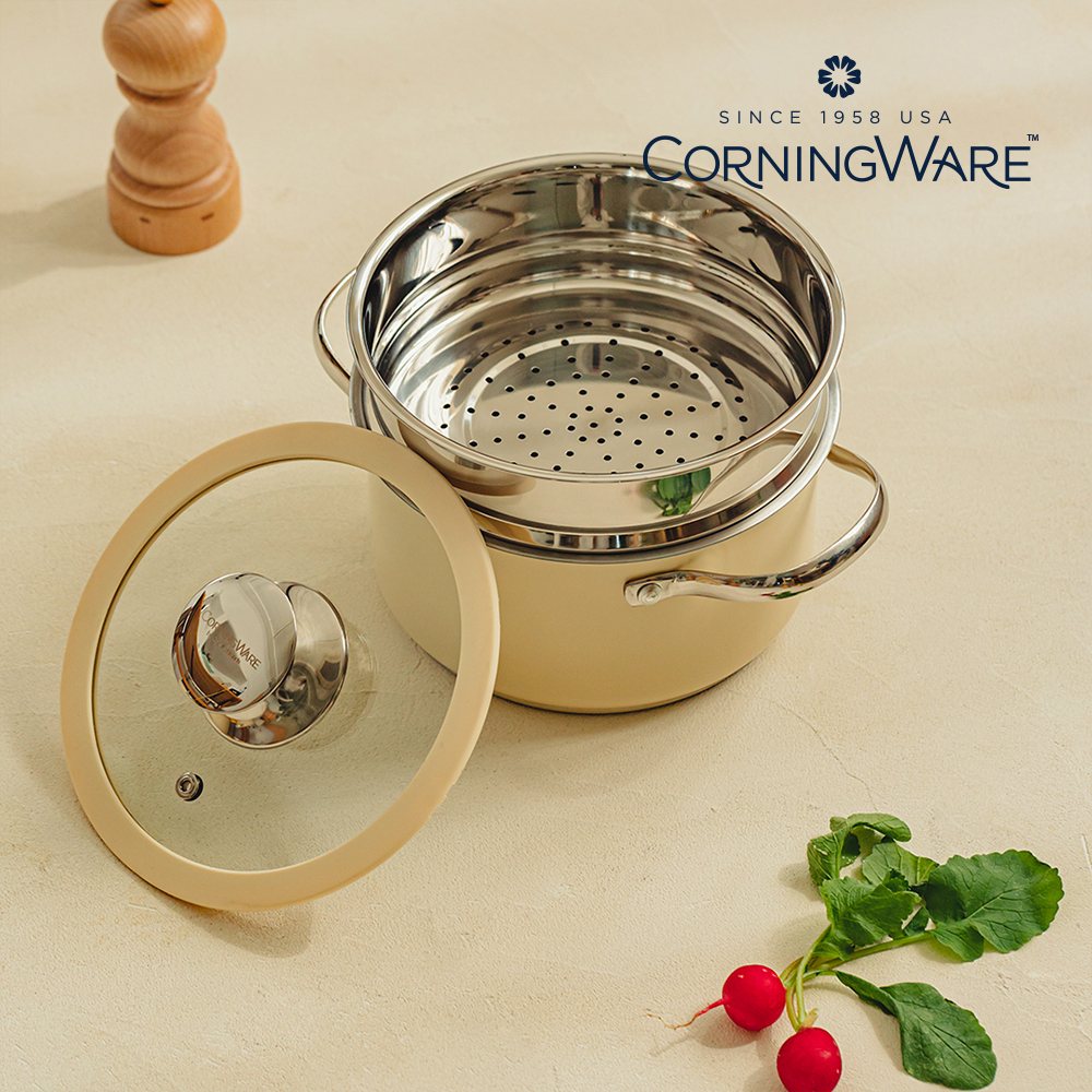 코닝웨어 라일리 스텐 냄비 양수 18cm+찜기 (CW-18-RYLE)