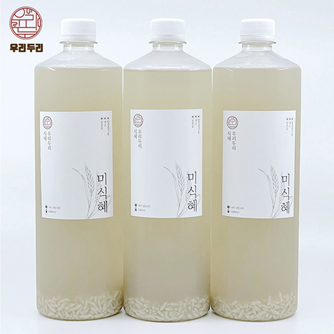 [우리두리식혜] 전통 수제 식혜 미식혜 1L 3개 세트
