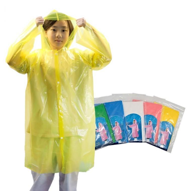 빅토스 초경량 일회용 PVC 컬러 비옷(아동용) 휴대용 여행 캠핑 우비 레인코