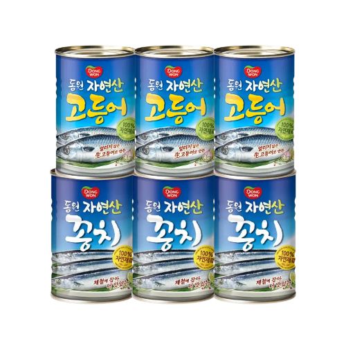 [동원] 고등어 300g 3캔 + 꽁치 300g 3캔