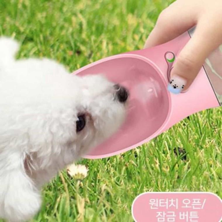 원터치 펫물병 애견급수기 강아지휴대용식기 강아지급수대