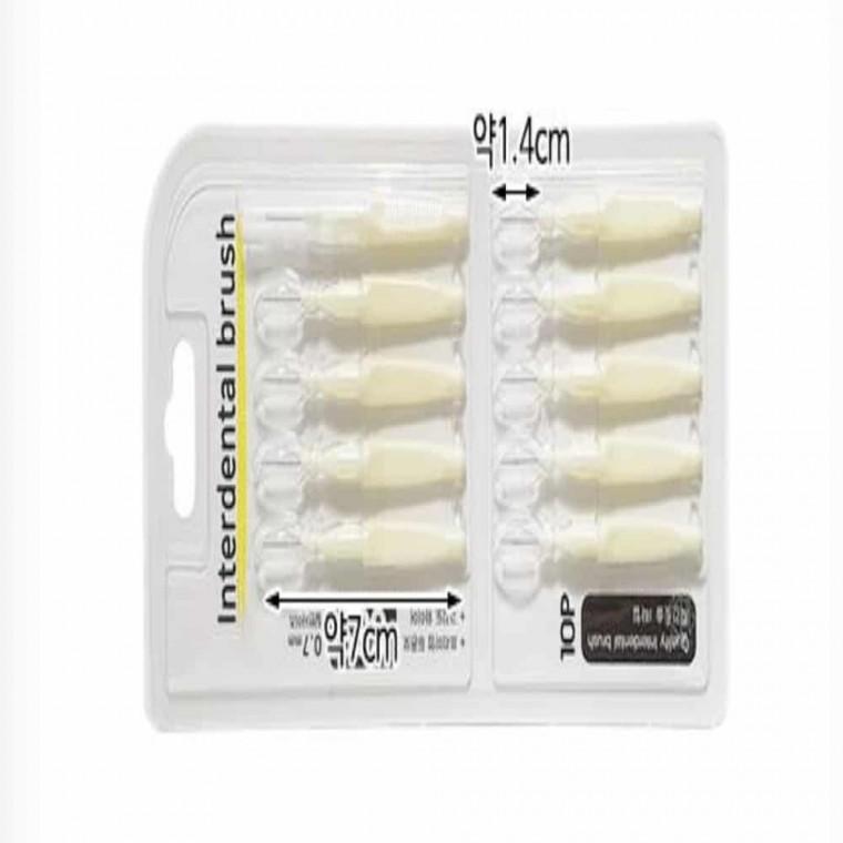 I타입 치간칫솔 0.7mm 치아세척기 치아치실 치아세정기 치아청소 치석제거기 휴대용구강세정기 일회용치실