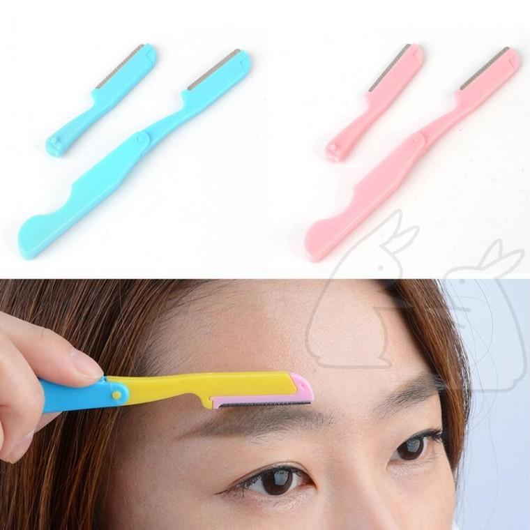 접이식 눈썹칼 미니 정리기 휴대용 미용칼 가위