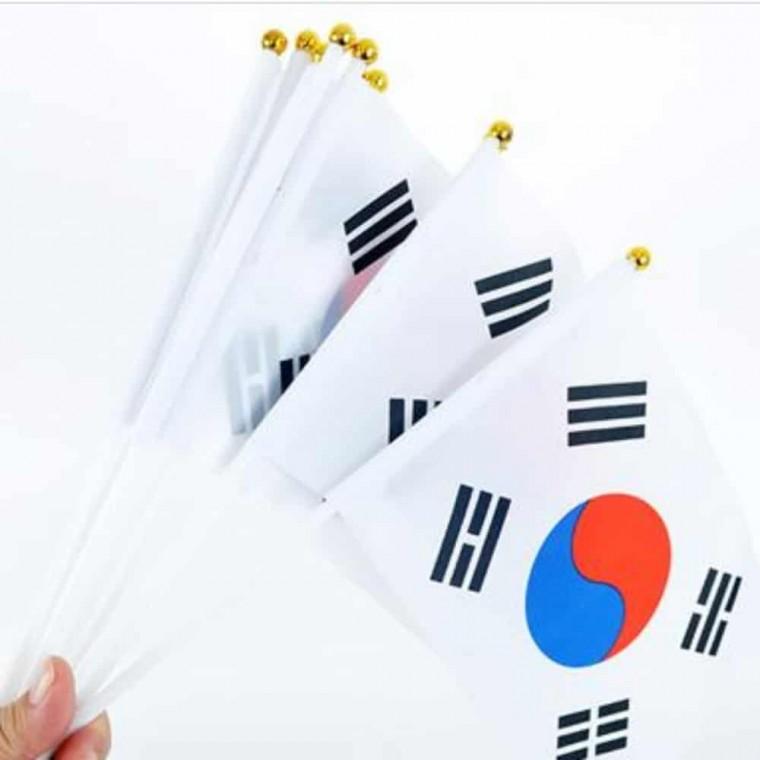 수기 태극기 10개 응원태극기 행사용태극기 태극기응원도구 소형태극기 응원깃발 휴대용태극기 응원봉 수기