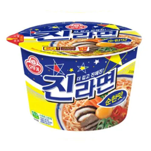 [진라면] 오뚜기 진라면 순한맛 큰컵 12개입/컵라면
