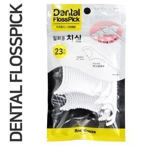 덴탈 일회용 치실 23P 8779 치간 치실 휴대용 덴탈 케어 구강 구취 예방 치석 제거