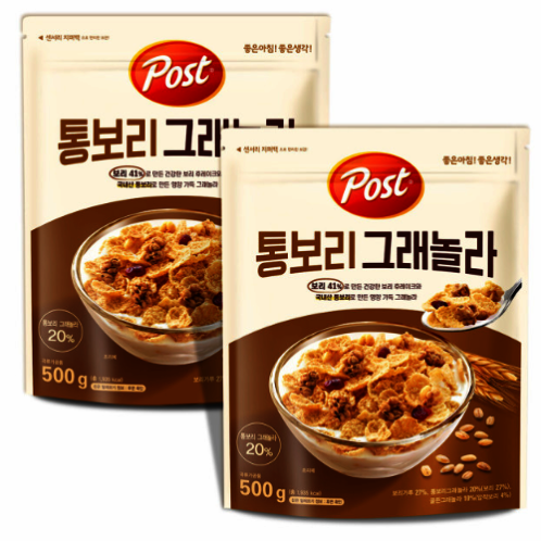 [동서] 포스트 통보리 그래놀라 500gx2개입