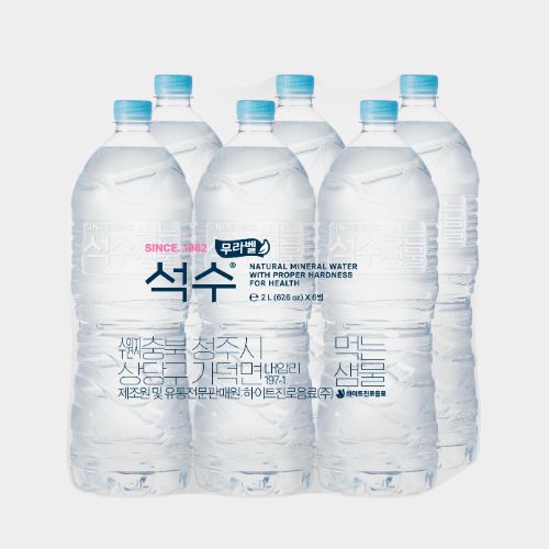 [석수] 하이트진로석수_무라벨_생수 2Lx6병