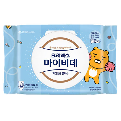 [크리넥스] 카카오 마이비데 물티슈 캡형40매x9