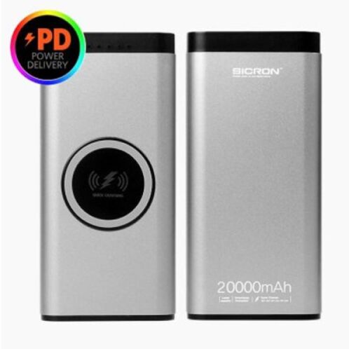 [SICRON] C타입 PD(24W) 유/무선 고속무선충전 보조배터리 20000mAH