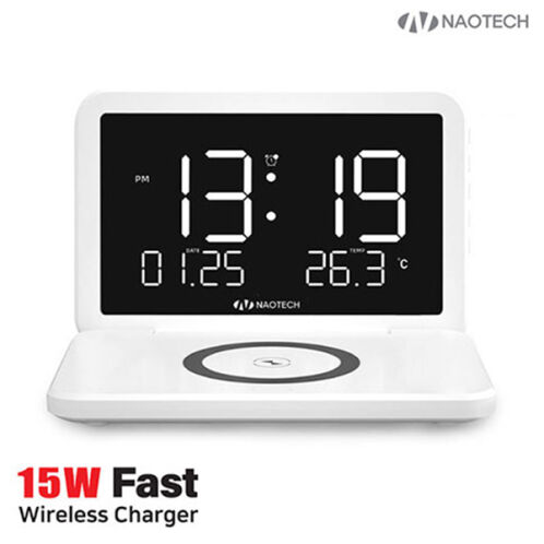 [나오테크] 접이식 무선 고속충전 디지털시계 NAO-L4700C