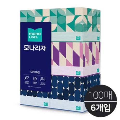 [모나리자] 미용티슈 100매x6입x6팩
