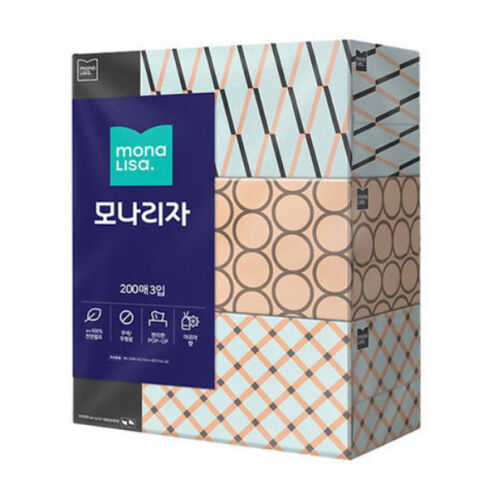 [모나리자] 미용티슈 200매x3입x4팩