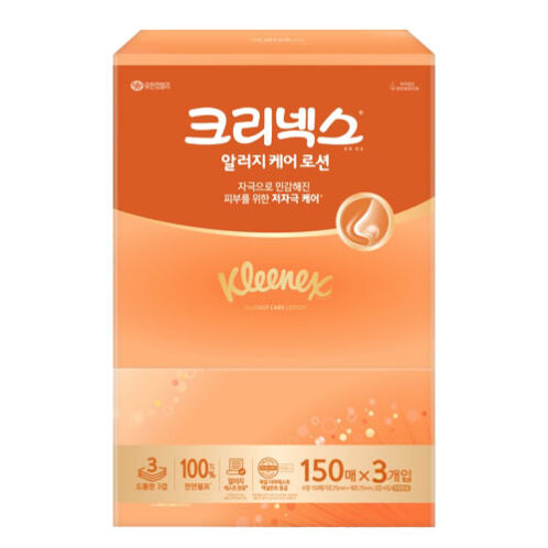 [크리넥스] 알러지케어 로션티슈 150매*3입x2