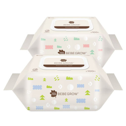 [유한킴벌리] 베베그로우 물티슈 캡형100매x10