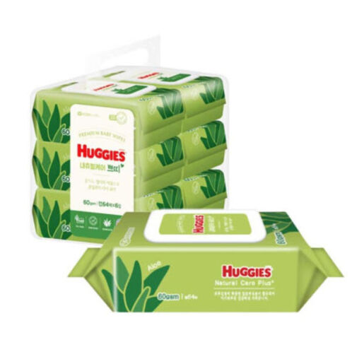 [하기스] 내추럴케어 플러스 캡형 물티슈 64매x6입x4