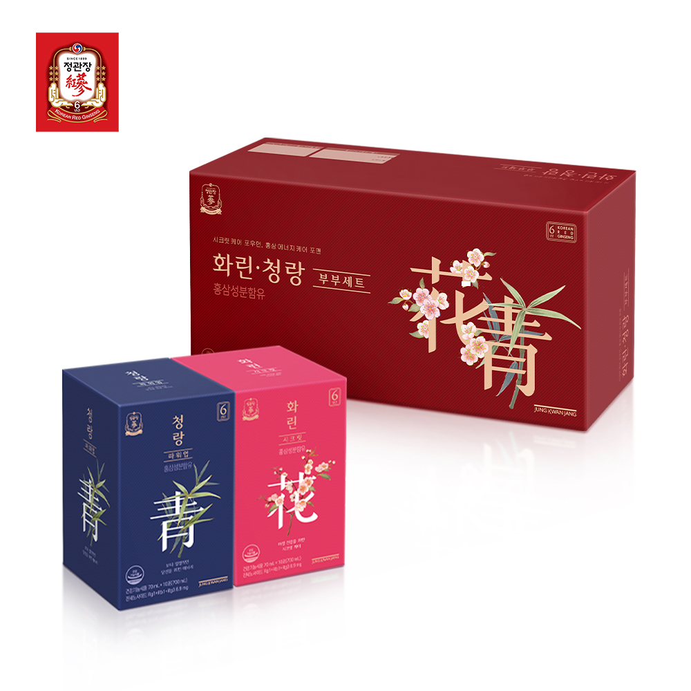 ★가정의달 미리준비★ [정관장] 화린청란 부부세트 70ml 40포 + 쇼핑백