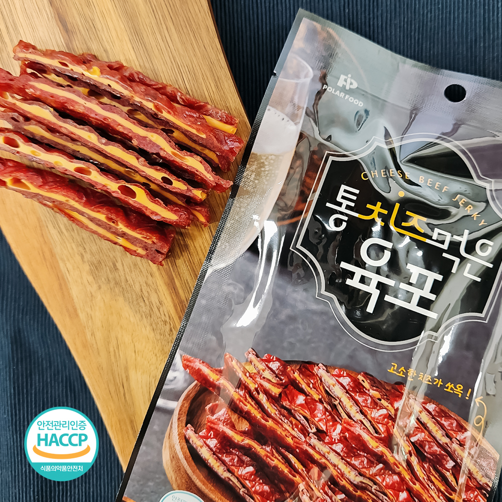 [플레이버] 와인과 맥주가 잘 어울리는 통치즈 먹은 육포 30g x 5개입