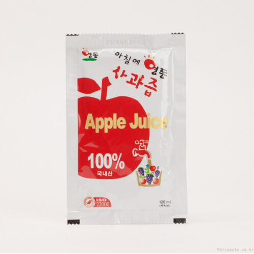 [아침에] 통사과 그대로 착즙_영동사과즙 (120mlx50포)x1박스