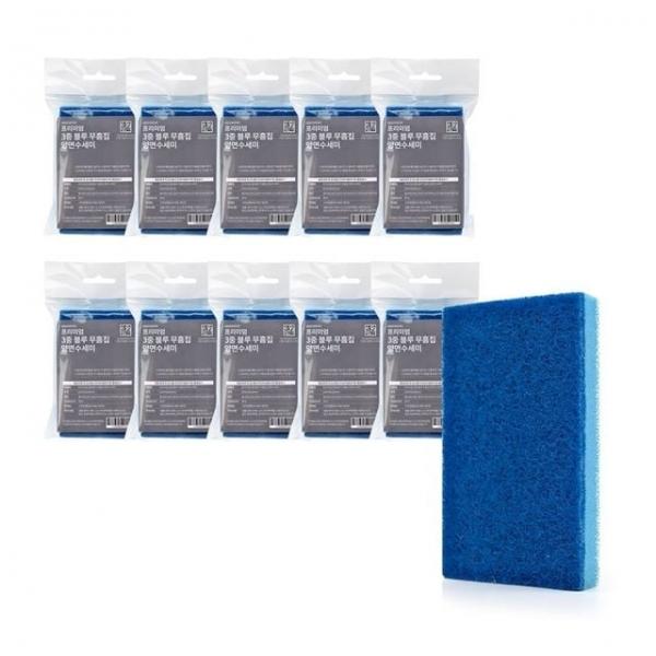 잘씻기는무흠집수세미 주방수세미 스크럽 다목적수세미 청소도구 포장 10p