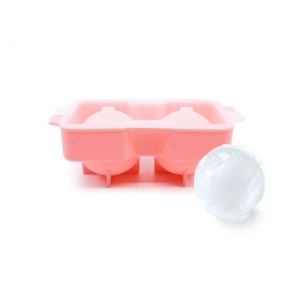 하이볼원형틀 왕얼음틀 빅볼 아이스볼 아이스몰드 핑크 2구