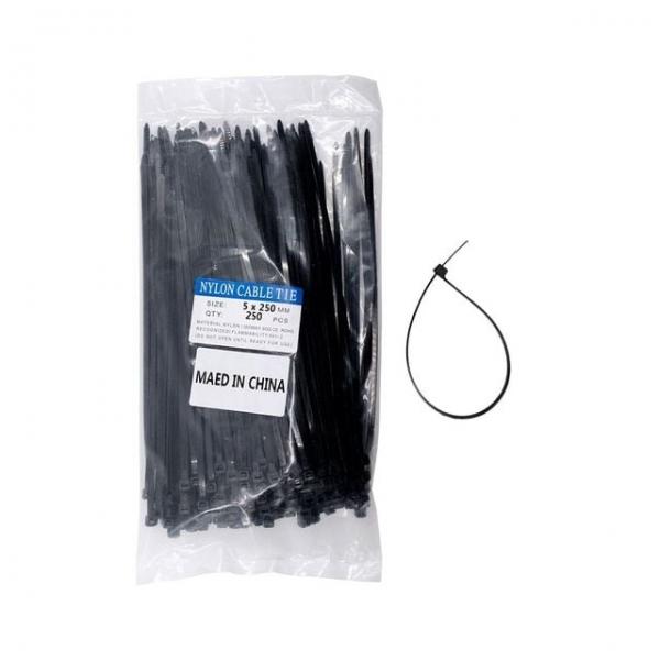 건축케이블타이 전선정리 벽고정 전기선정리 바닥선정리 검정 5x250mm 250p