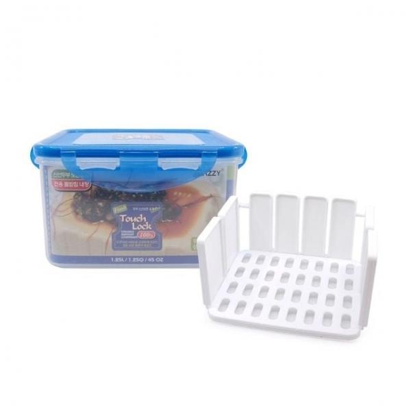 음식점두부보관용기 밀폐용기 소분용기 보관함 냉장고정리함 1.25L 1p