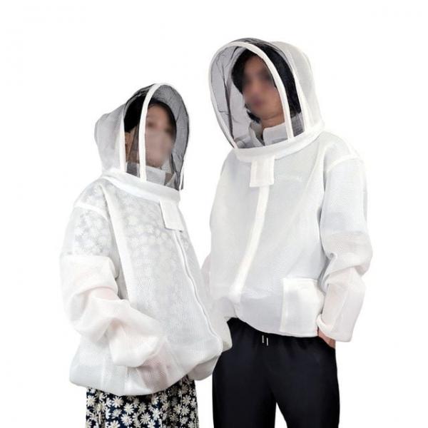 야외용양봉옷 모자일체형옷 프리사이즈망사옷 해중차단수트 야외활동안전옷 화이트