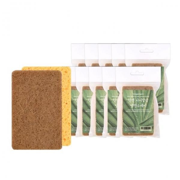 야채세척삼베수세미 고급용품수세미 자연수세미 거품잘나는수세미 설거지수세미 10p