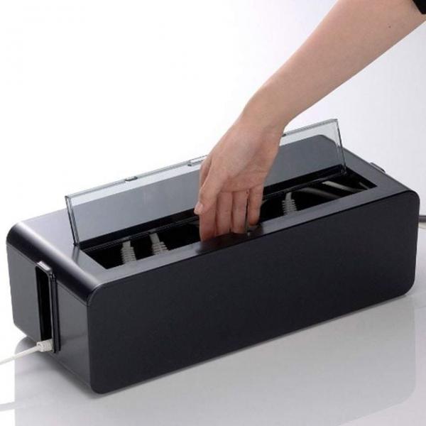 책상수납함 거실 책상 고급진디자인 편리한 선정리박스 대 검정