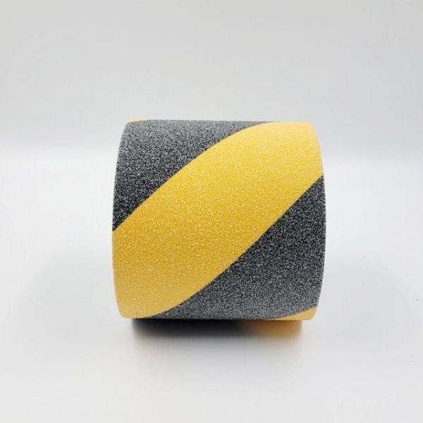 경사로테이프 안전용 경사로 양면테이프 사포재질 주차장테이프 블랙+옐로우 5MX10cm