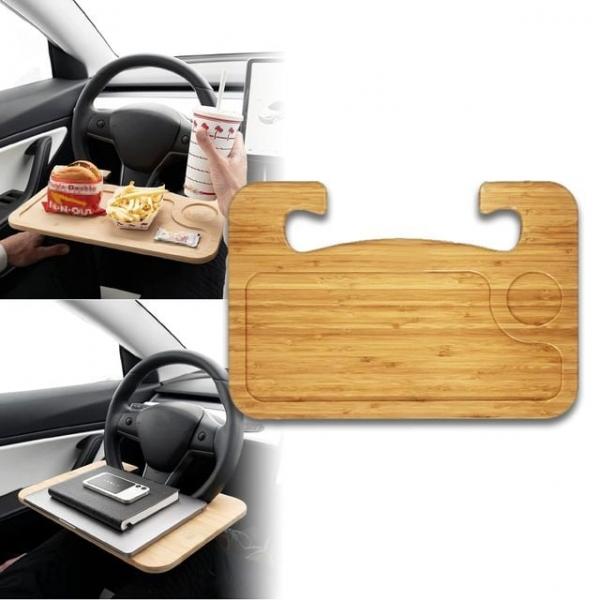 대나무로 제작한 모터윈 차량 우드테이블