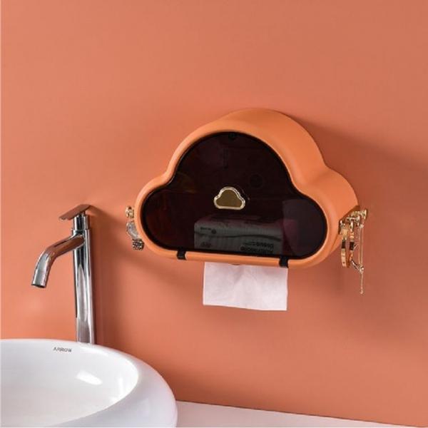 클라우드 벽걸이 휴지디스펜서 휴지케이스(오렌지)