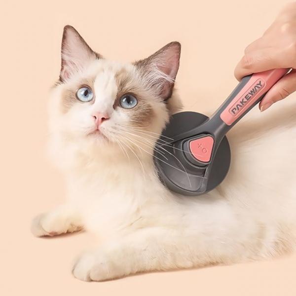 강아지 고양이 털관리 원터치 털제거 슬리커 브러쉬T9