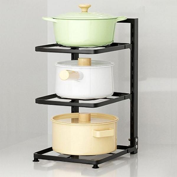 높이 조절 접시 그릇 냄비 후라이팬 정리대 거치대