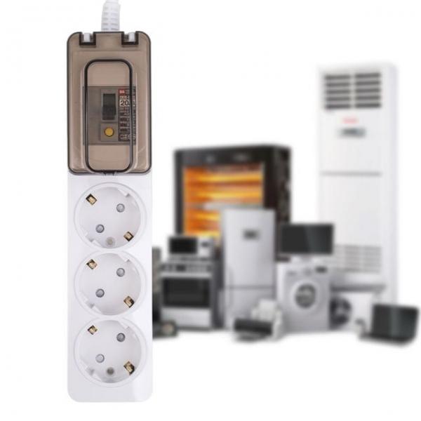 고용량 멀티탭 3구누전 1.5M/절전 에어컨 전기 연장선