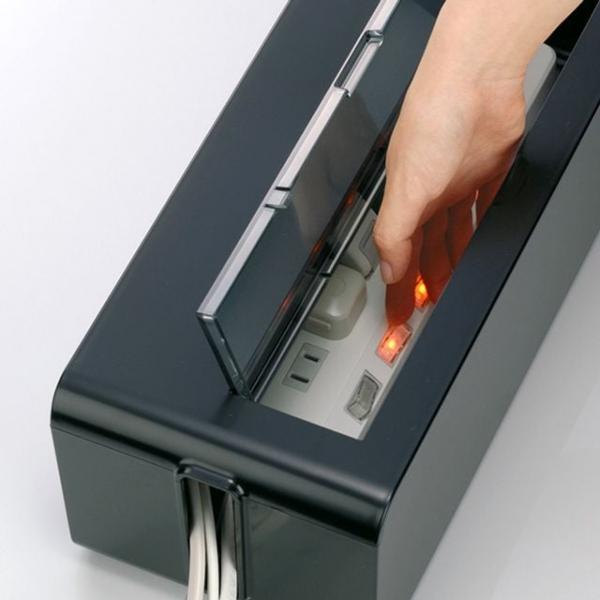 인테리어 케이블 전선정리 투명커버 멀티탭박스 L